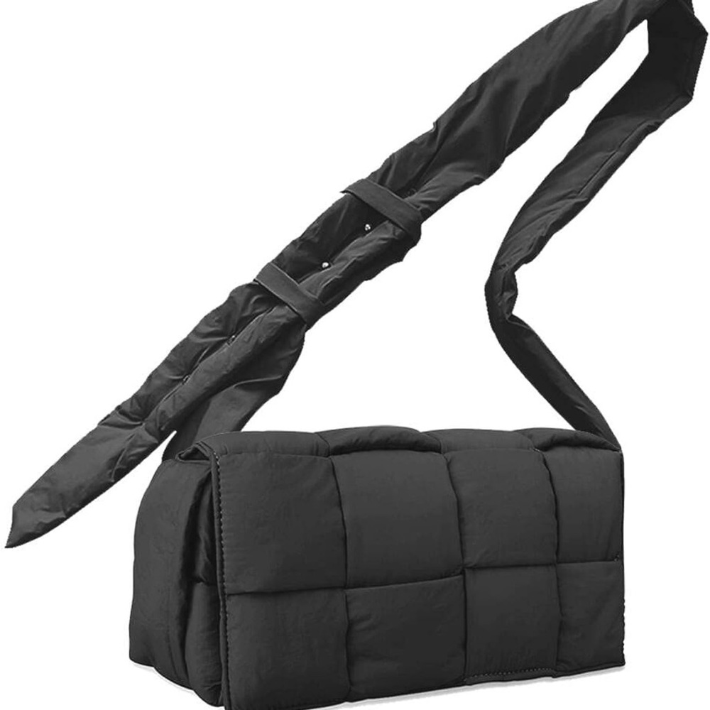 Puffer Woven Bag Women Padded Crossbody